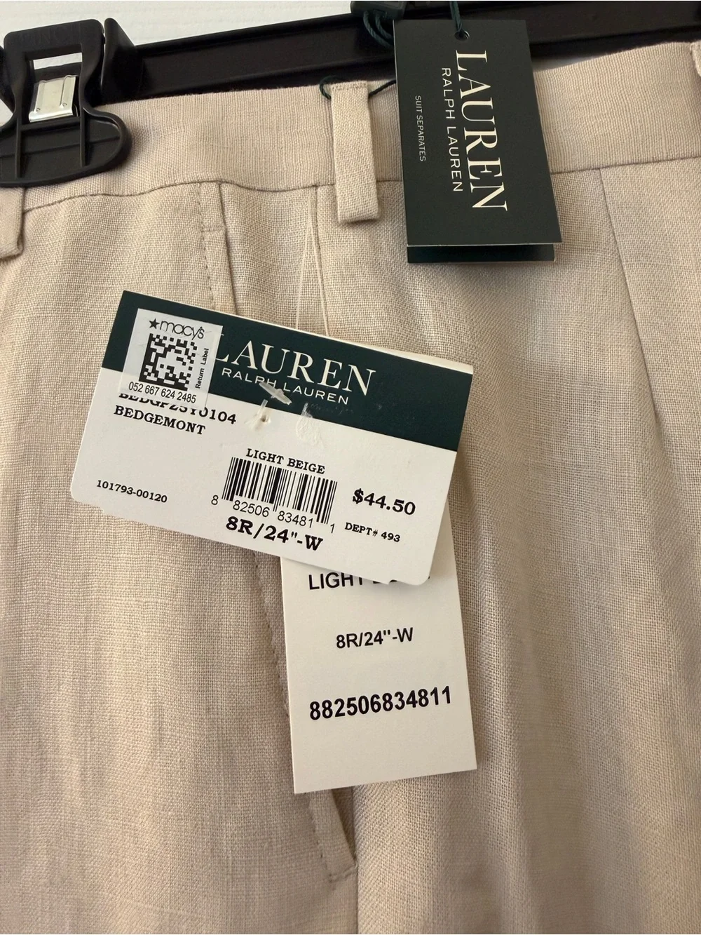 Lauren Ralph Lauren Boys Linen Beige Dress Pants